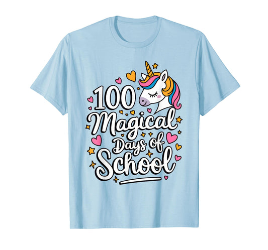 100 Magical Days of School Unicorn Girls 100th Day of School T-Shirt