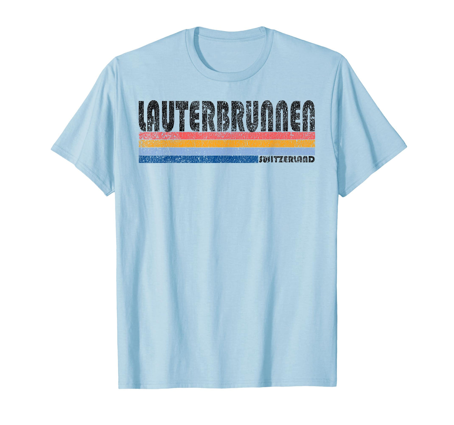 Vintage 1980s Style Lauterbrunnen Switzerland T Shirt T-Shirt