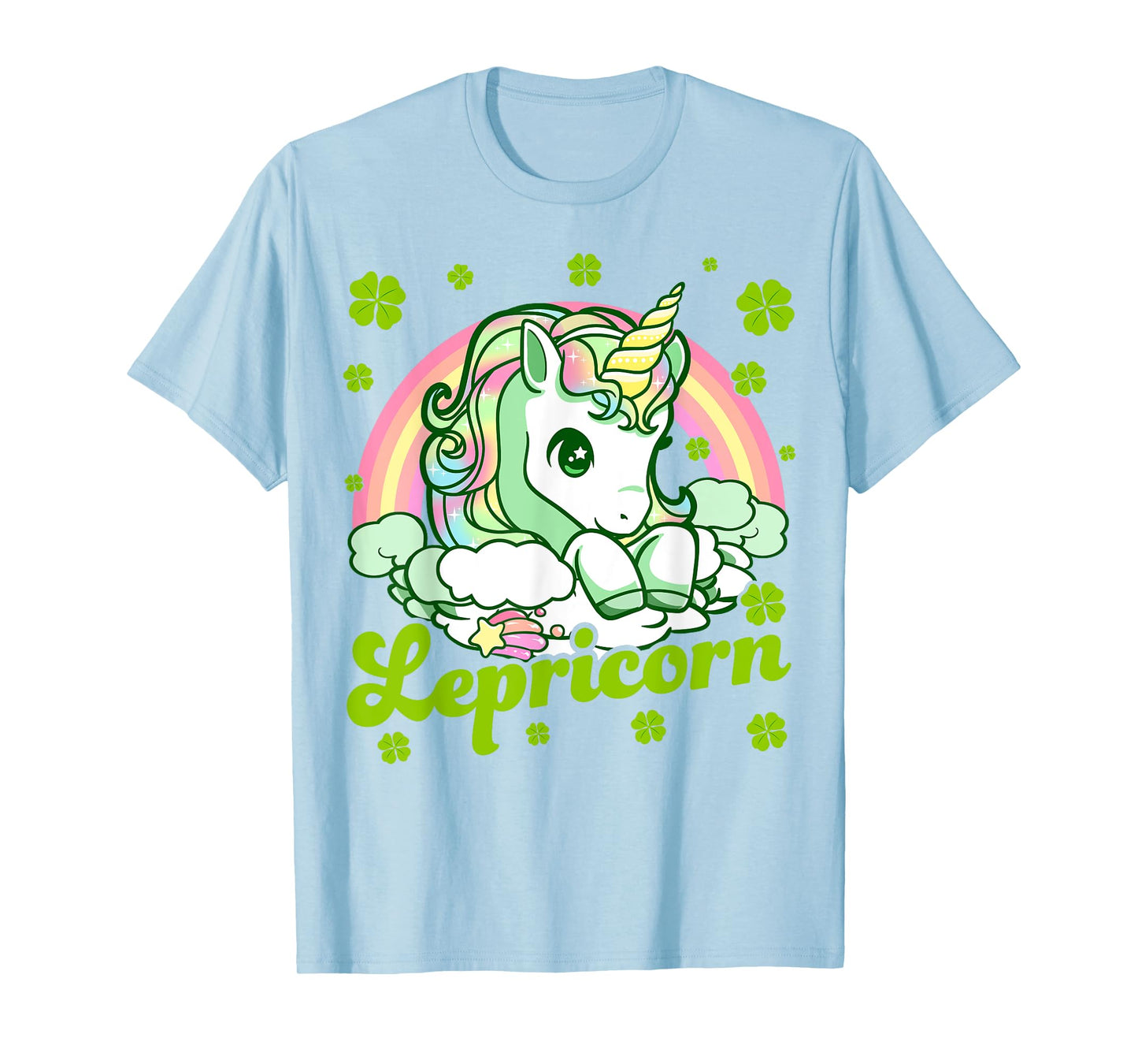 Lepricorn Rainbow St Patricks Day Unicorn Girls Kids Teacher T-Shirt