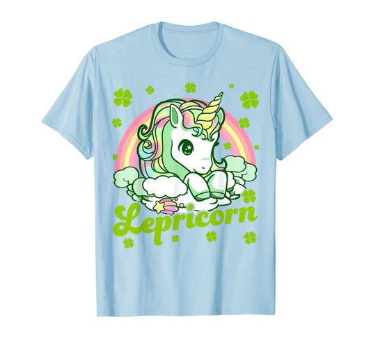 Lepricorn Rainbow St Patricks Day Unicorn Girls Kids Teacher T-Shirt