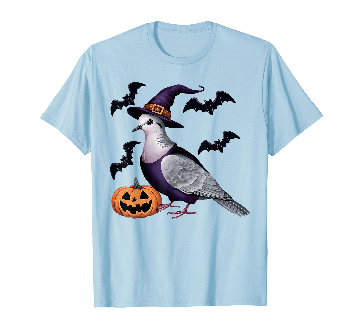 Dove Bird Halloween Costume Scary Pumpkin Bat Witch T-Shirt