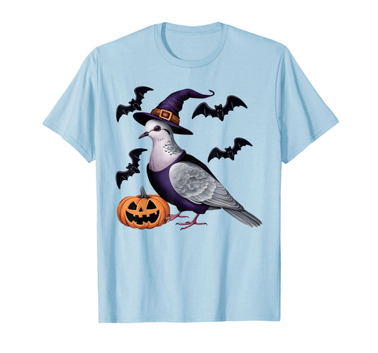 Dove Bird Halloween Costume Scary Pumpkin Bat Witch T-Shirt