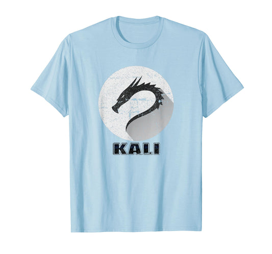 Kali Linux Tee Scratched tagline Dragon logo Open Source Os T-Shirt