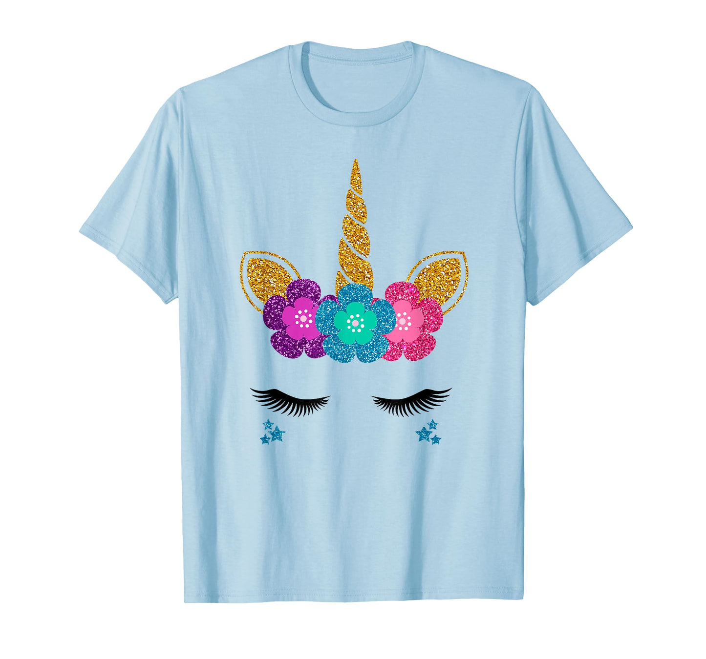Unicorn Face Halloween Costume Idea And Birthday Outfit T-Shirt