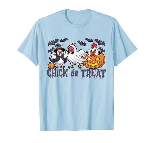Chickens Ghost Witch Halloween Costume Chick Or Treat Spooky T-Shirt