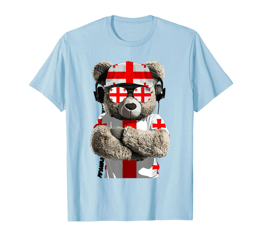 Georgian Flag Bear Sunglasses Souvenirs Products Georgia T-Shirt