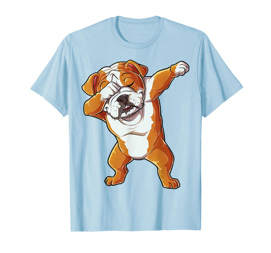 Dabbing English Bulldog T shirt Boys Dab Dance Puppy Lover T-Shirt