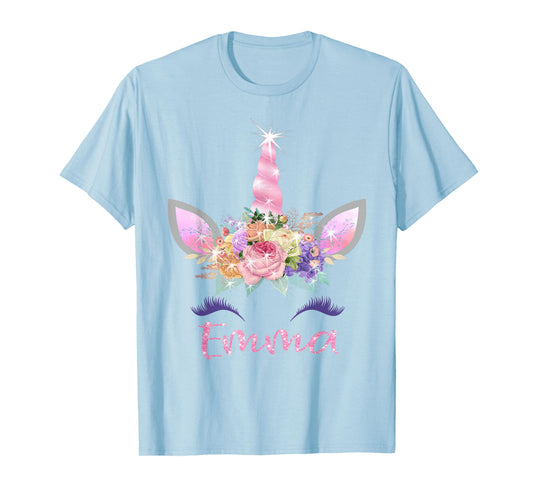 Emma: Unicorn Shirts for Girls with Name