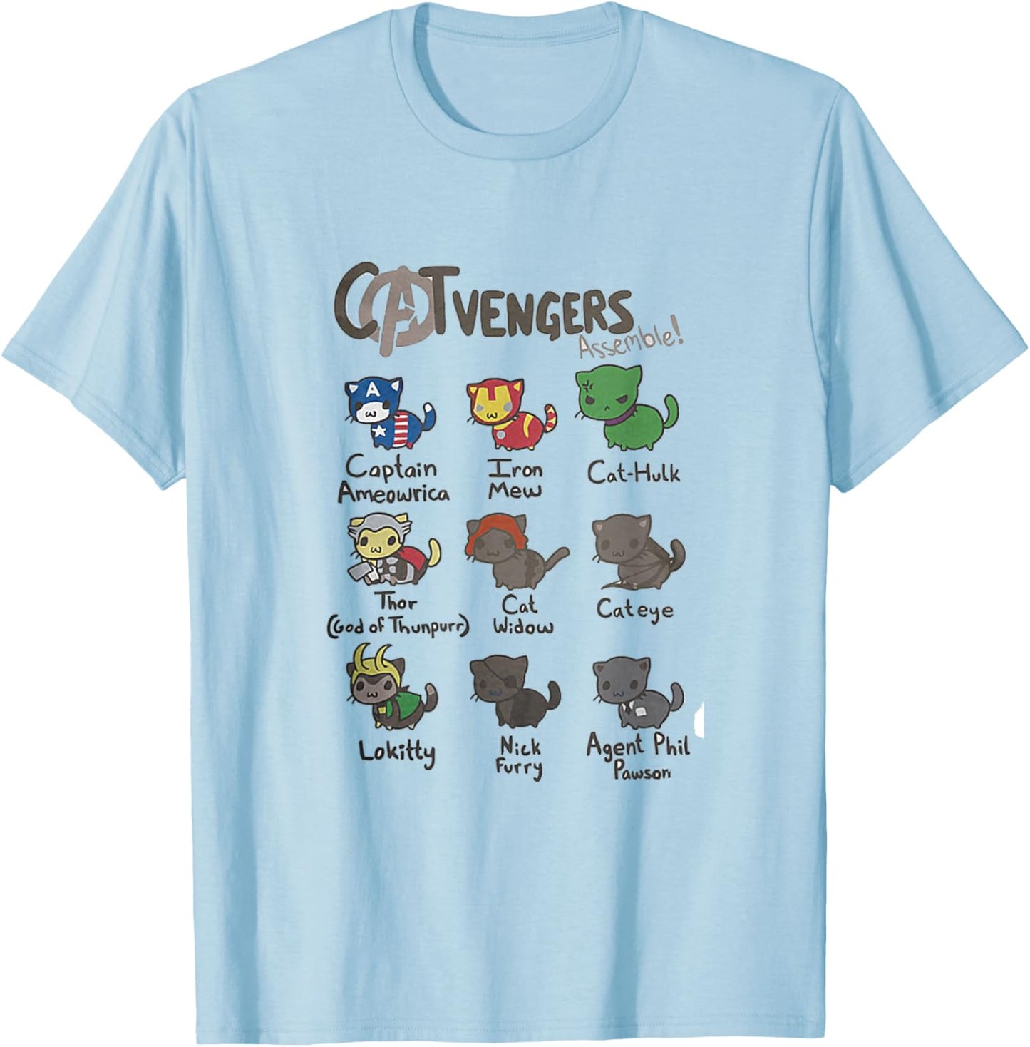 CatVengers Superhero Cats Unite for Cat Lovers T-Shirt