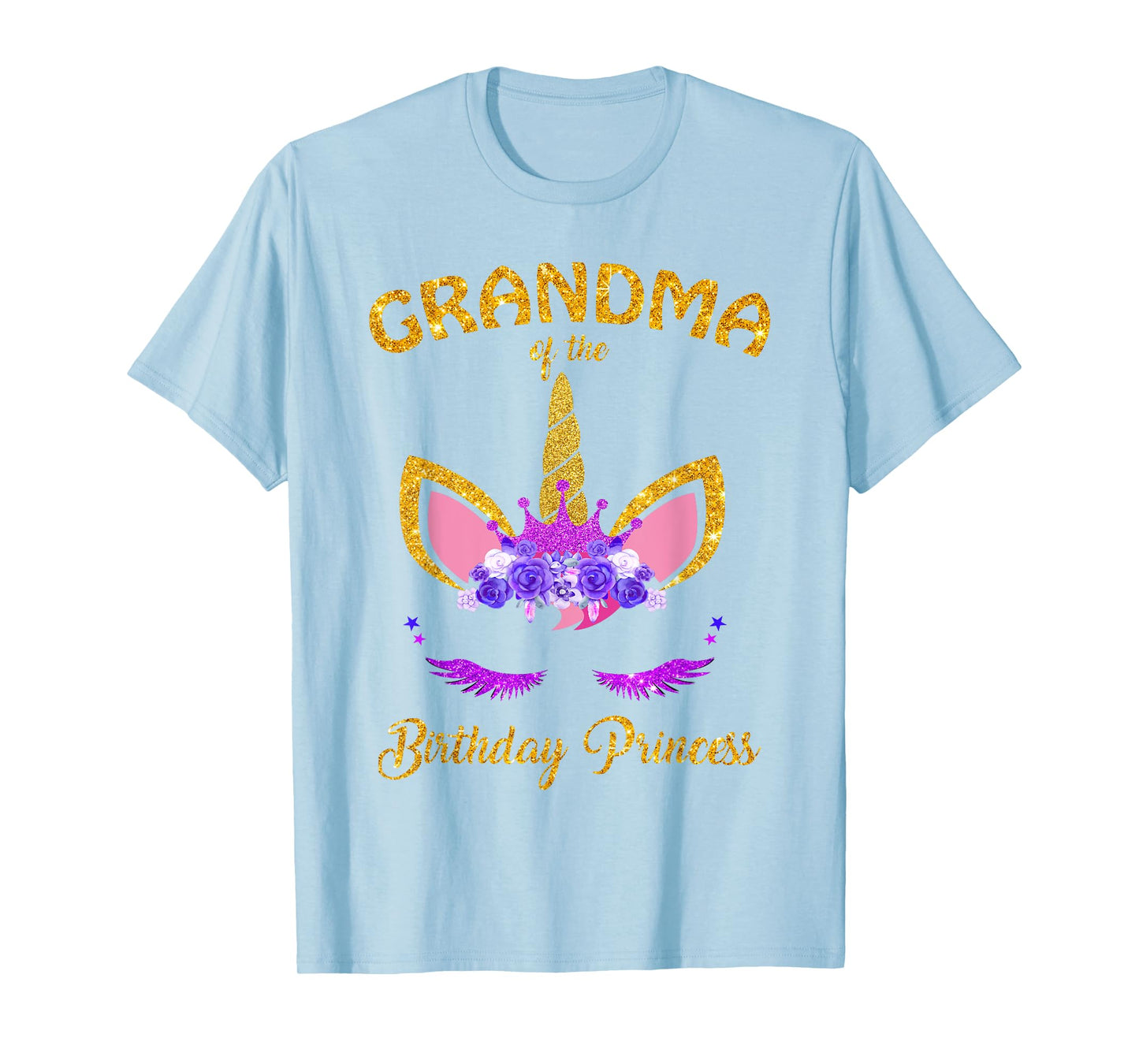 Grandmother Of The Birthday Princess Unicorn Family T Shirt T-Shirt