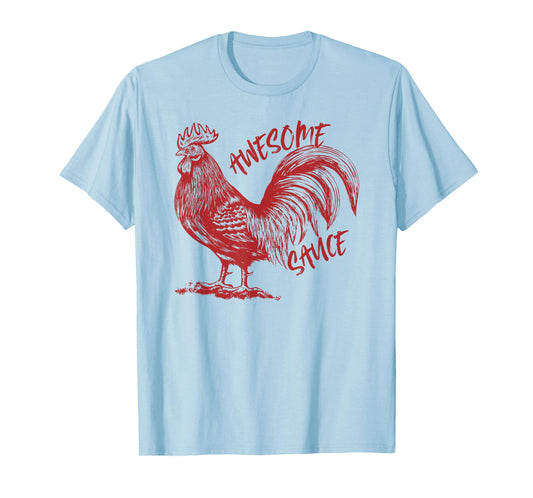 Awesome Sauce Rooster Retro Vintage T-Shirt
