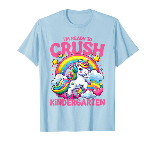 Crush Kindergarten Unicorn Girls Teacher Back to School T-Shirt