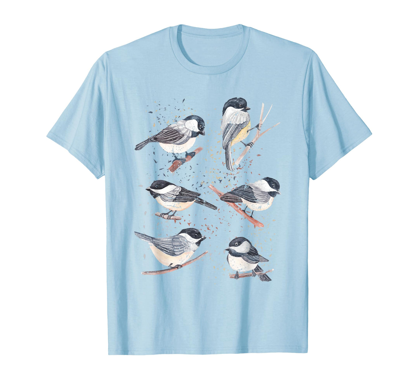 Bird Watching Birding Animal Nature Vintage Chickadee T-Shirt