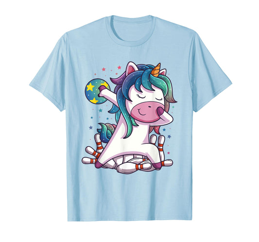 Polka Dot Unicorn Bowling Birthday Party Gift for T-Shirt