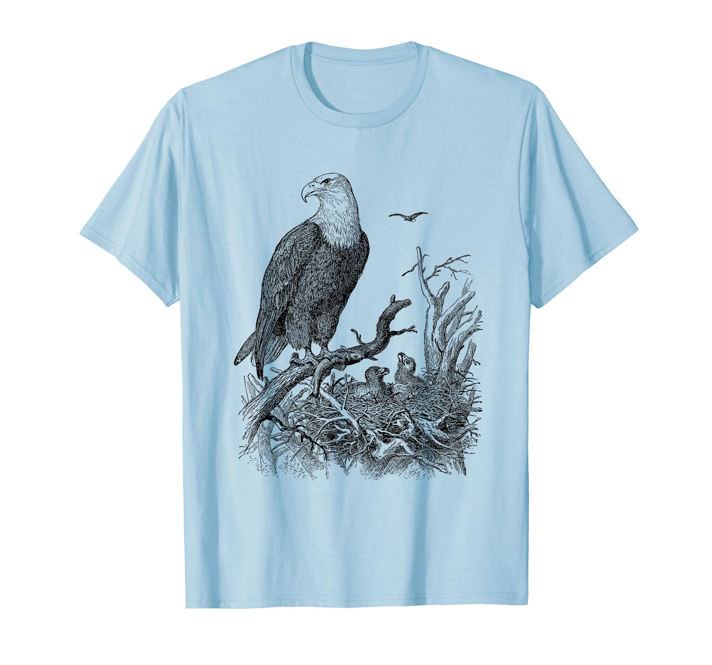 Bald Eagle Shirt Mother Eagle with Her Eaglets T-Shirt