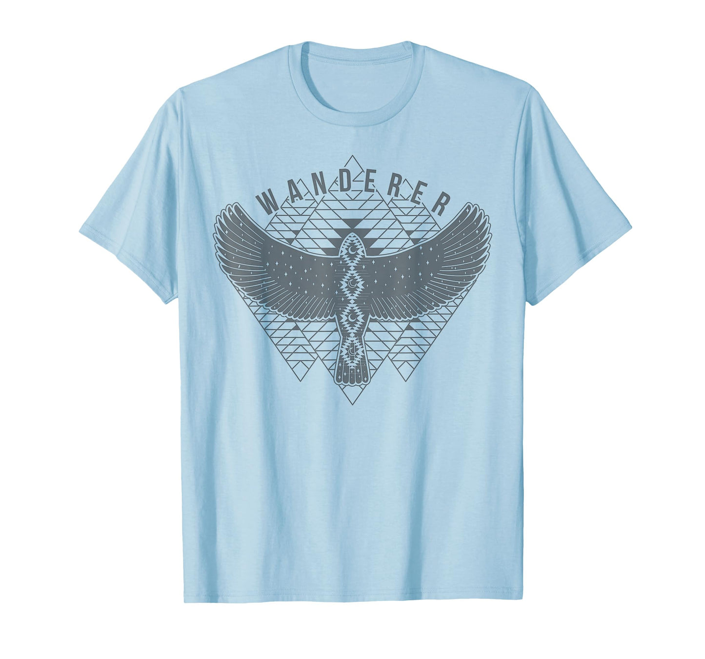 Wanderer Free Spirit Bird Geometric Triangle T-Shirt