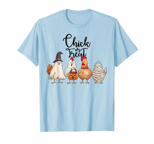 Chick Or Treat Spooky Chicken Halloween Funny Trick Or Treat T-Shirt
