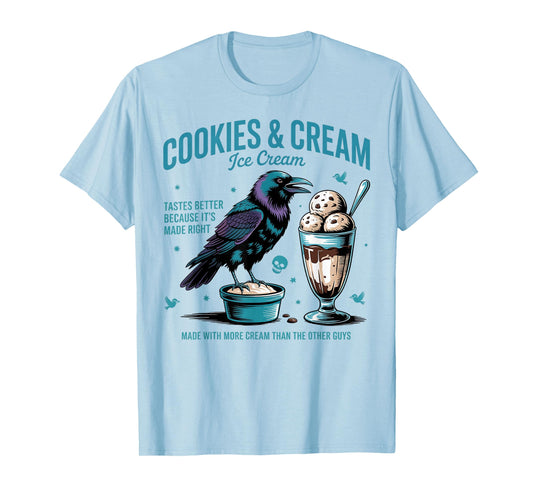 Cookie & Cream Ice Cream Tees, Butcher Blackbird T-Shirt