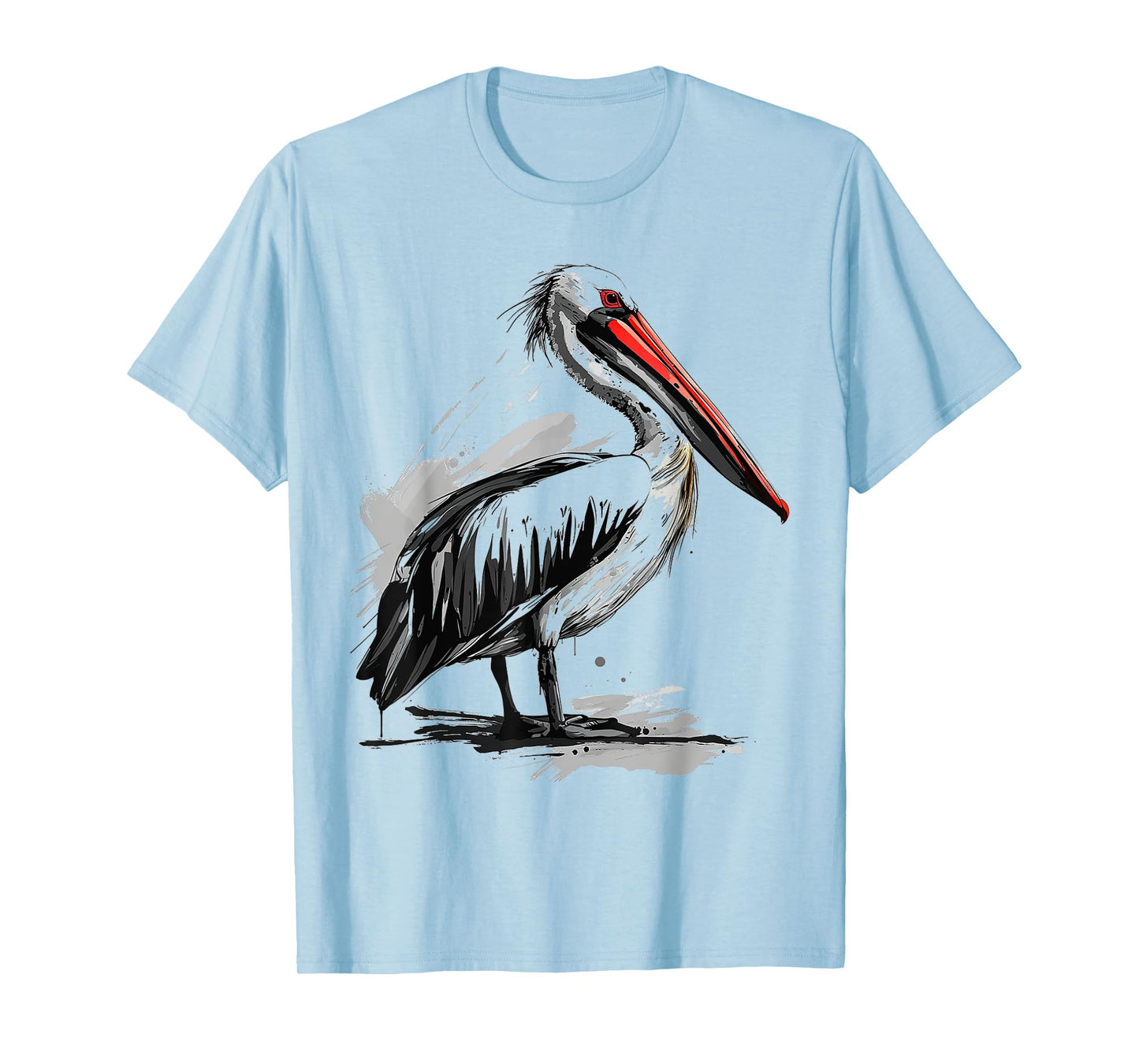 Pelican Animal Print Graphic Drawing Portrait Pelican T-Shirt