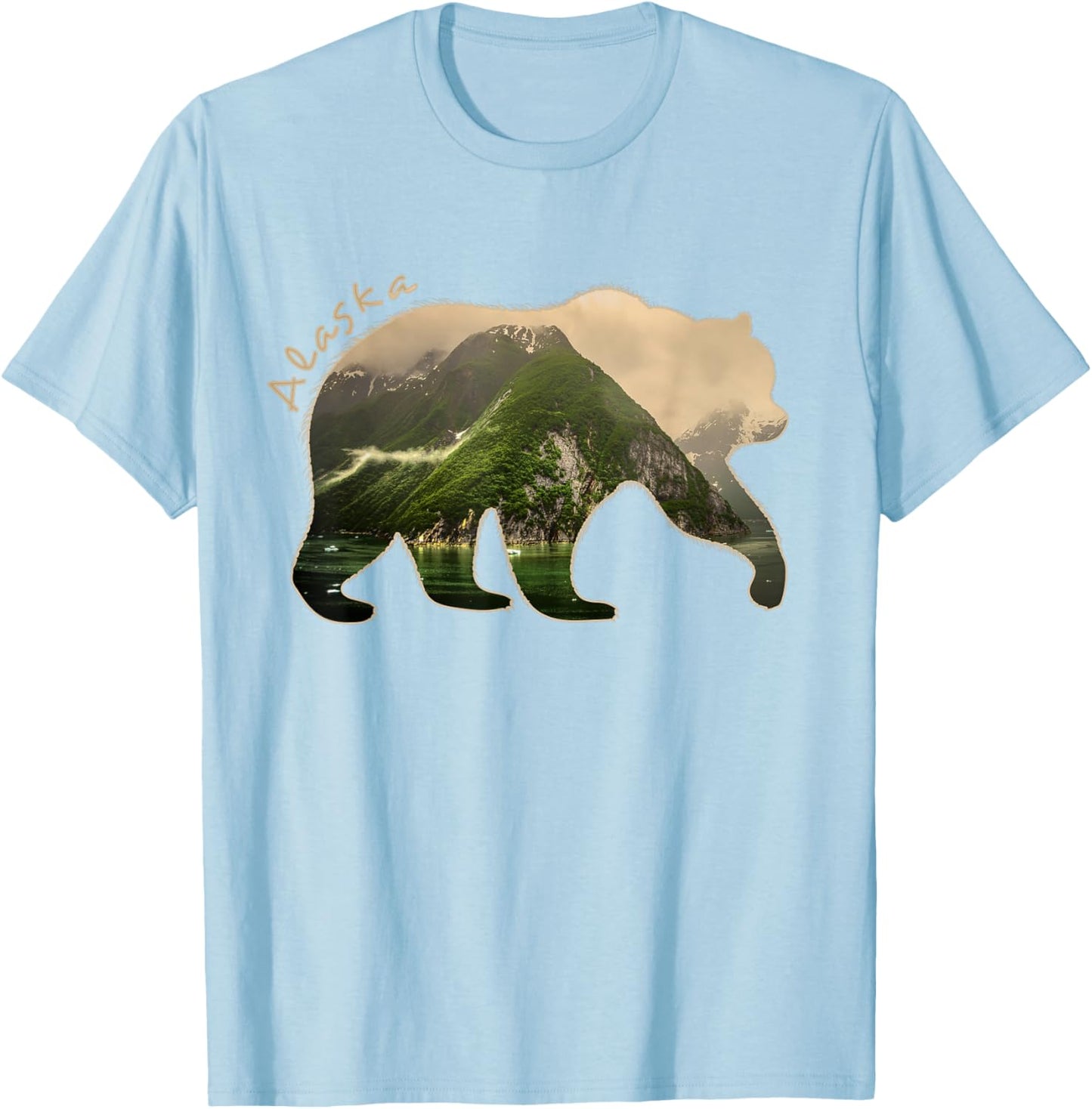 Alaska Bear T Shirt Grizzly Bear Shirt short sleeve Gift T-Shirt