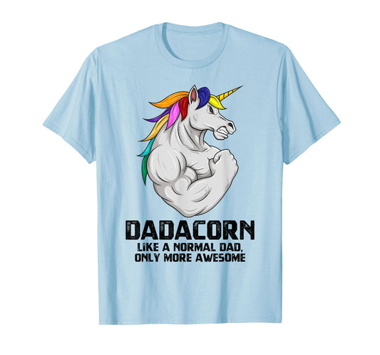 Dadacorn Muscle Dad Unicorn Fathers Day Funny Gift T-Shirt
