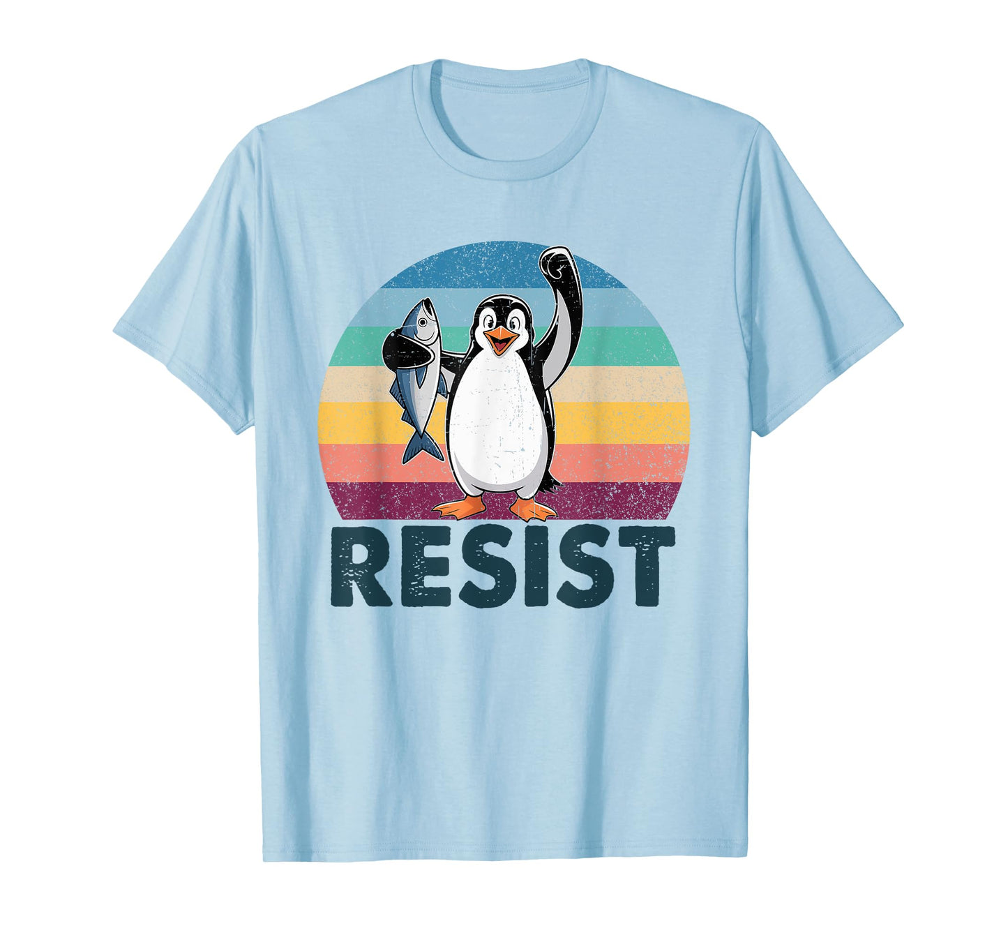 Resist Penguin Activism Penguins Protest Against Tarriffs T-Shirt