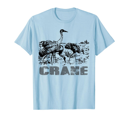 Whooping Crane Bird Art T-shirt Men Women Kids Boys Girls T-Shirt