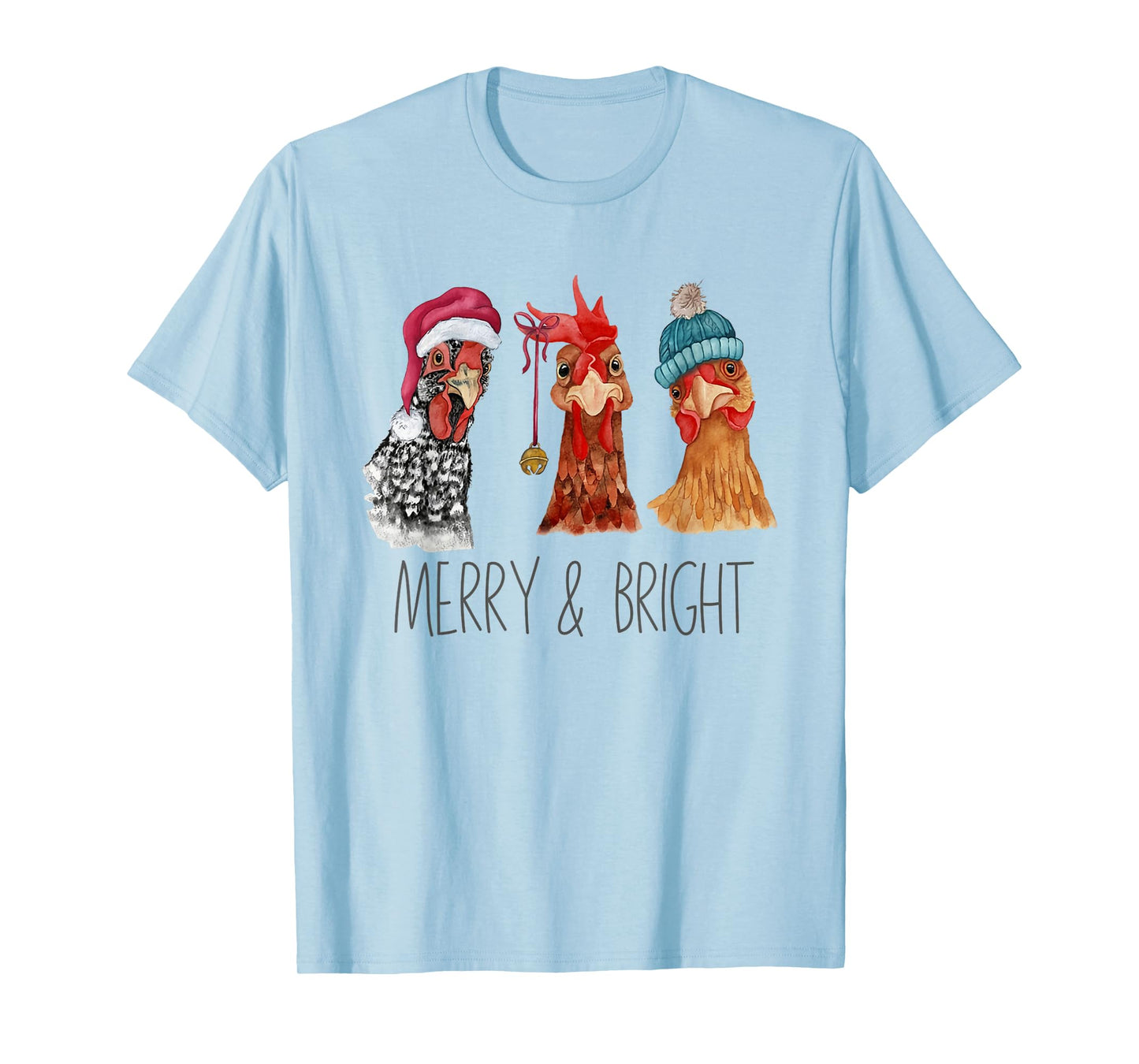 Cute Chickens Christmas Christmas Farm Animal Funny Holiday T-Shirt
