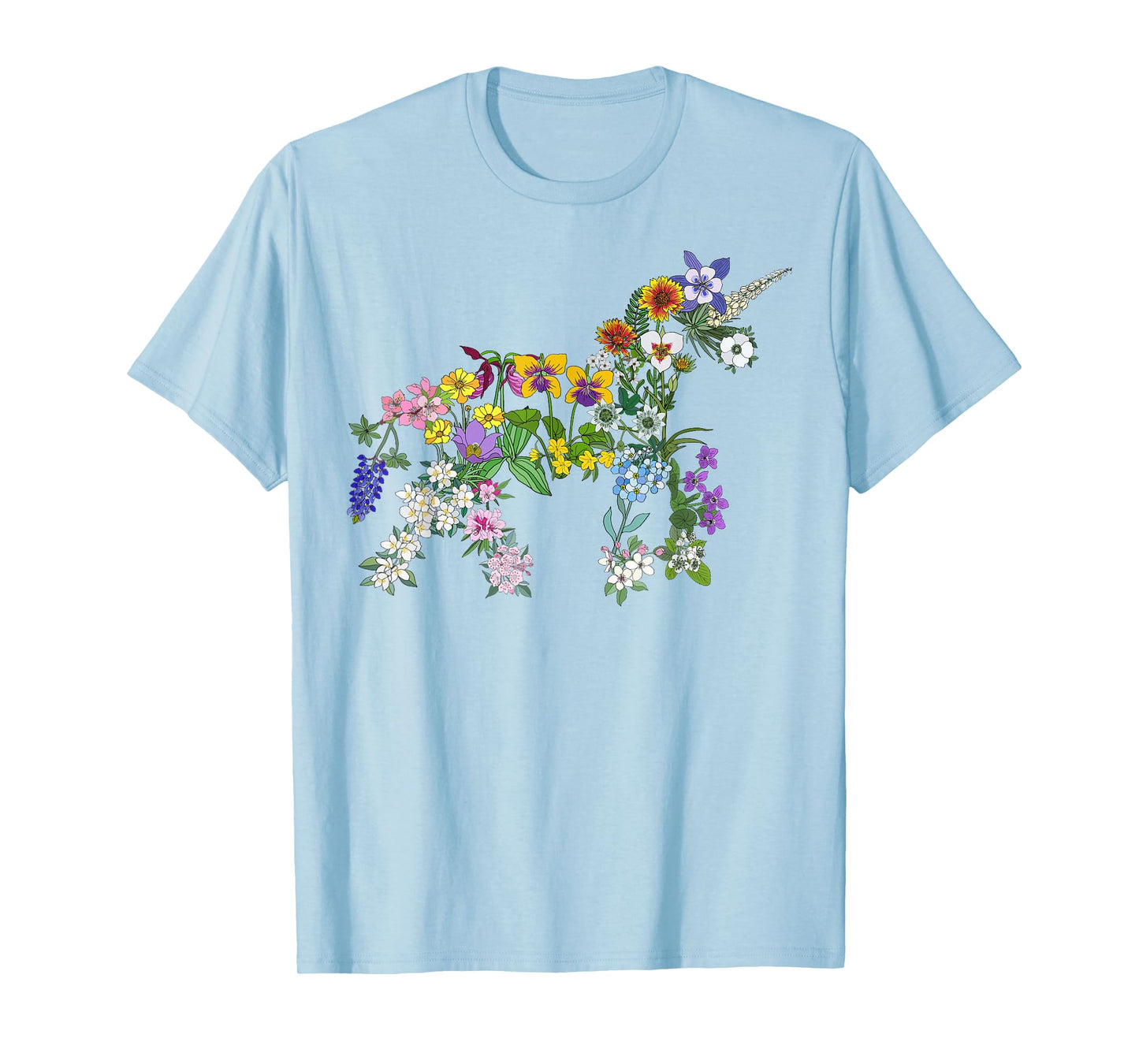Wildflower Aesthetic Floral Unicorn Nature Flowered Tee Girl T-Shirt