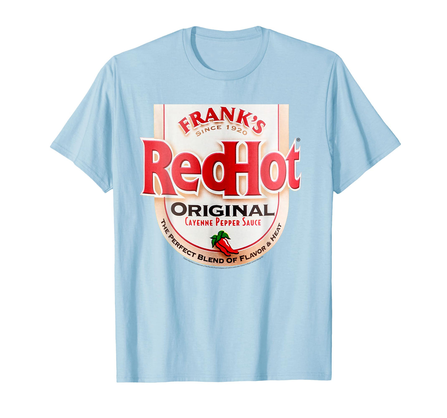Frank's RedHot Label Casual Costume Hot Sauce Bottle T-Shirt