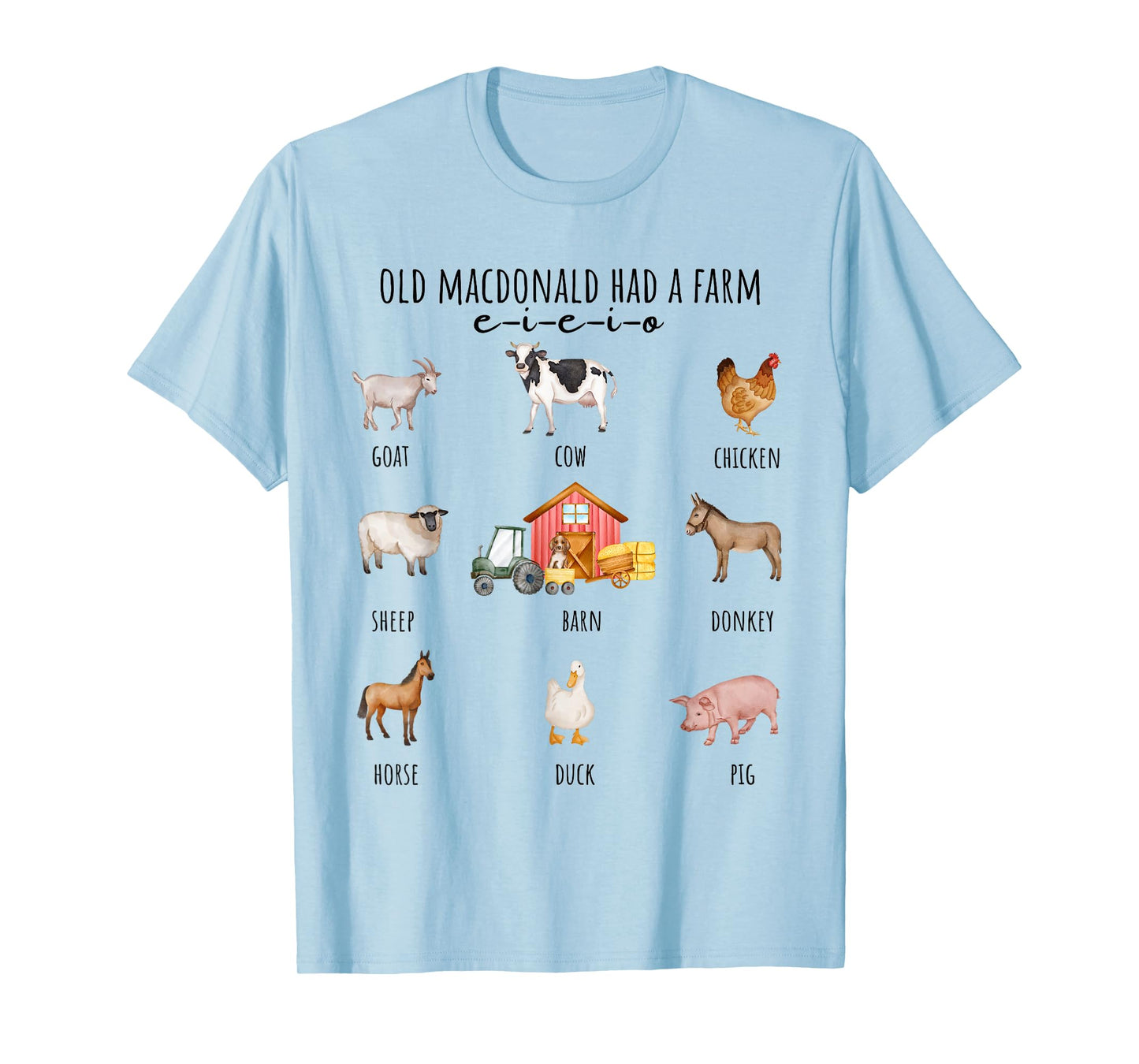 Toddler Kids Old MacDonald Had a Farm E-I-E-I-O Nursery Song T-Shirt
