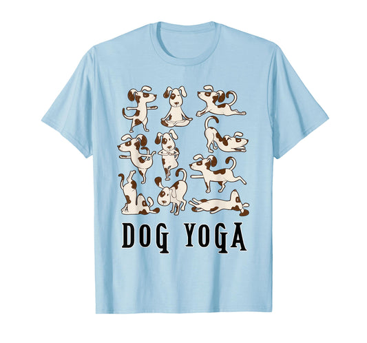 Fun Dog Yoga Gift T Shirt - Cute Family Wear Lt T-Shirt