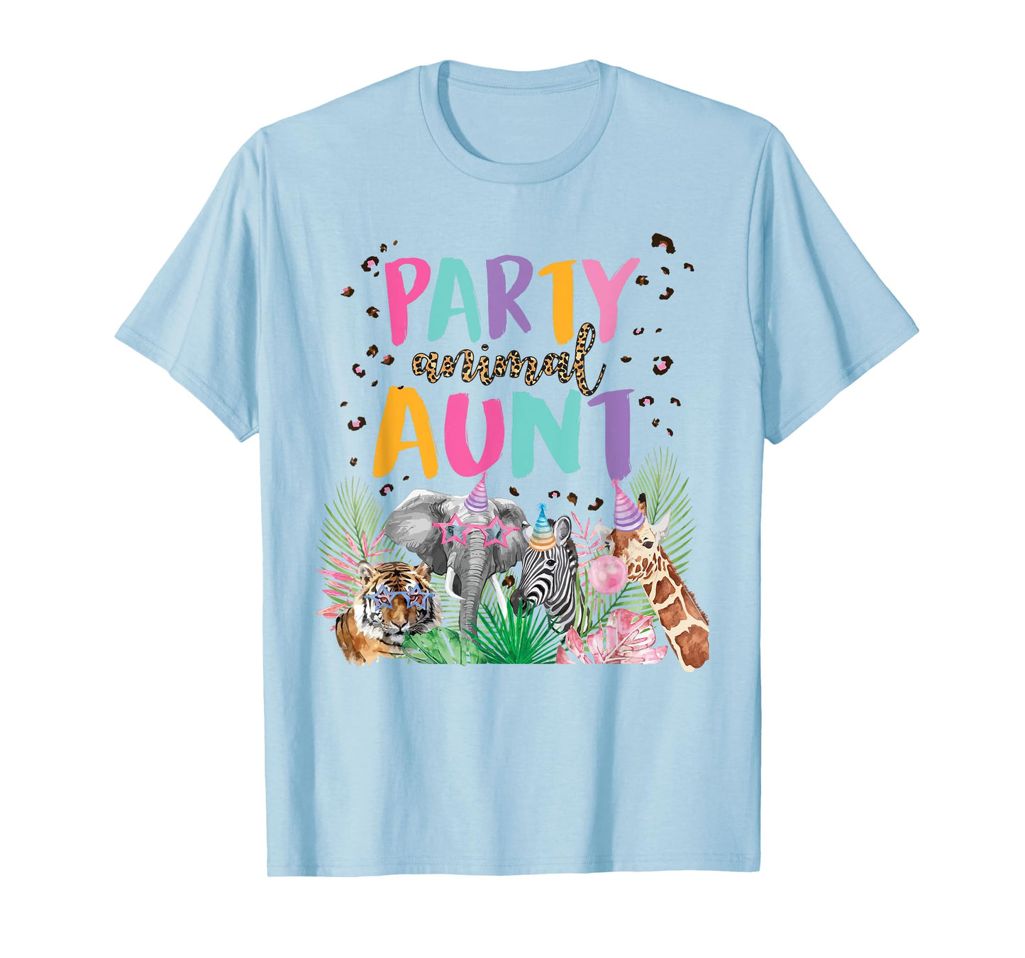 Aunt Of The Birthday Boy Zoo Theme Animal Party T-Shirt