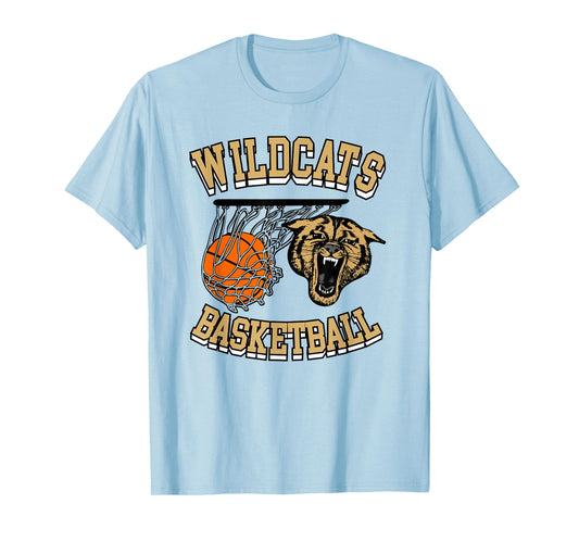 Wildcats Basketball Mom Wildcats Gold Black Wildcat Mascot T-Shirt