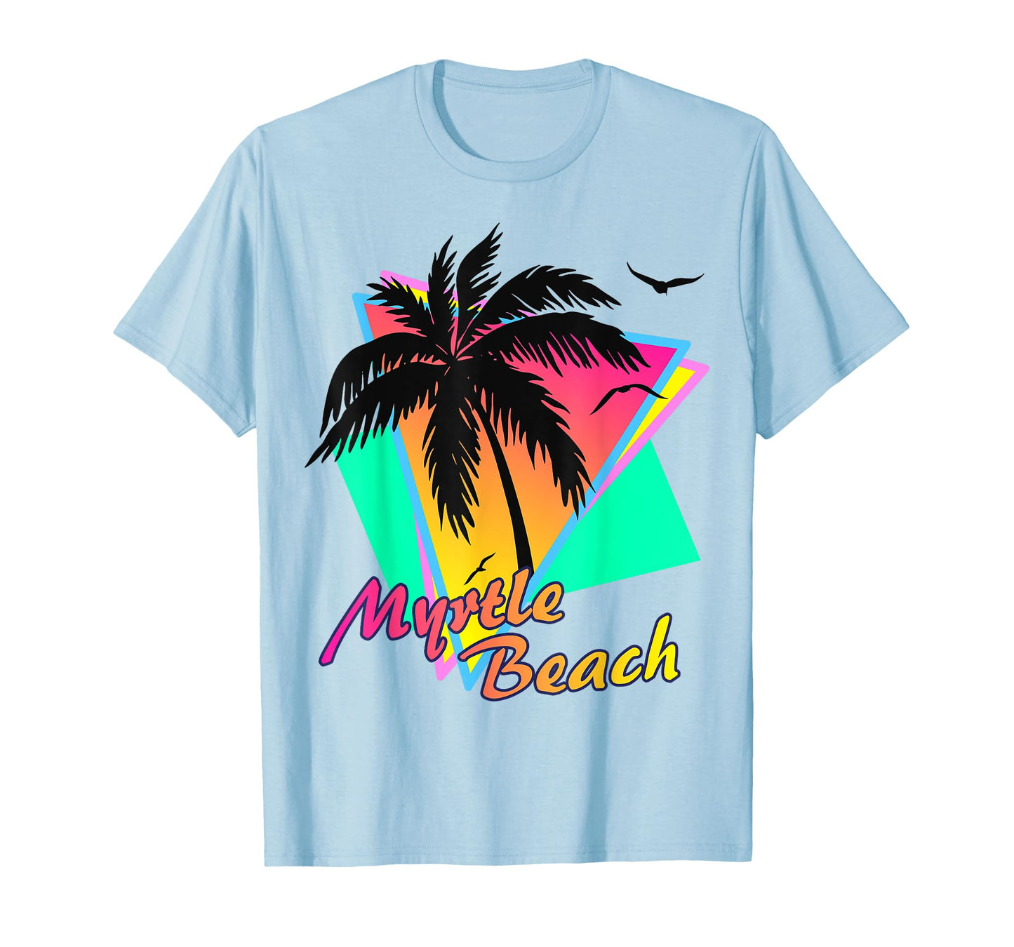 Myrtle Beach Tropical Summer Palm Tree Sunset T-Shirt
