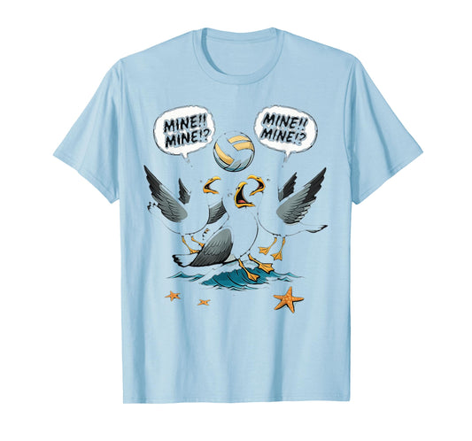 Funny Bird Playing Volleyball T-Shirt