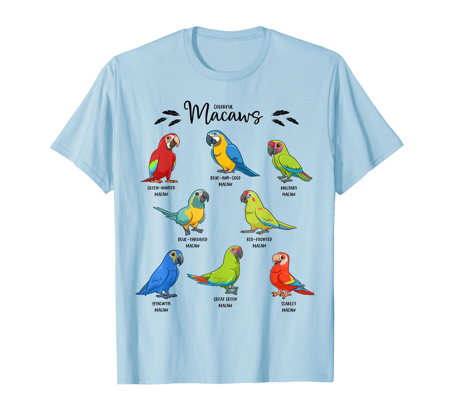 Colorful Cartoon Parrots Collection - Parrot T-Shirt