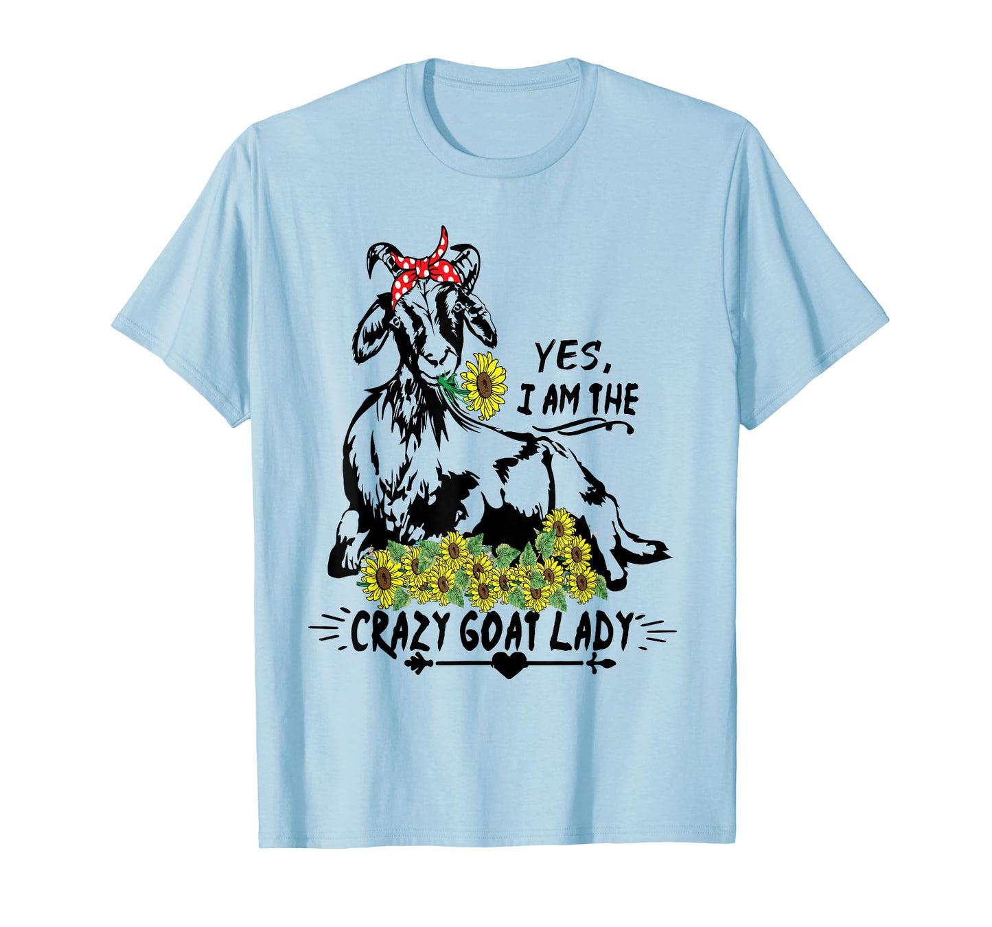 Women's Crazy Goat Lady Goats Farm Animal Funny T-Shirt