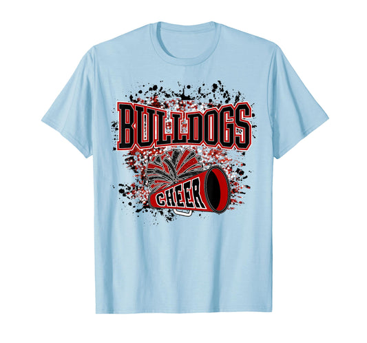 Go Bulldogs Cheer Women Bulldogs Girls School Spirit T-Shirt