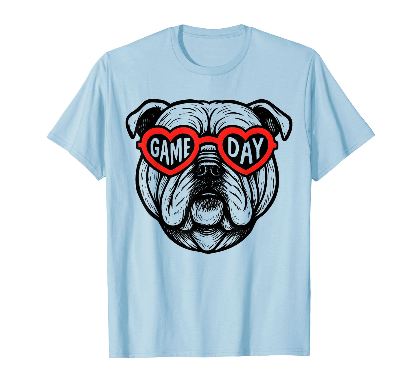 Vintage Bulldog Heart Retro Game Day Gift for Men Women Kid T-Shirt