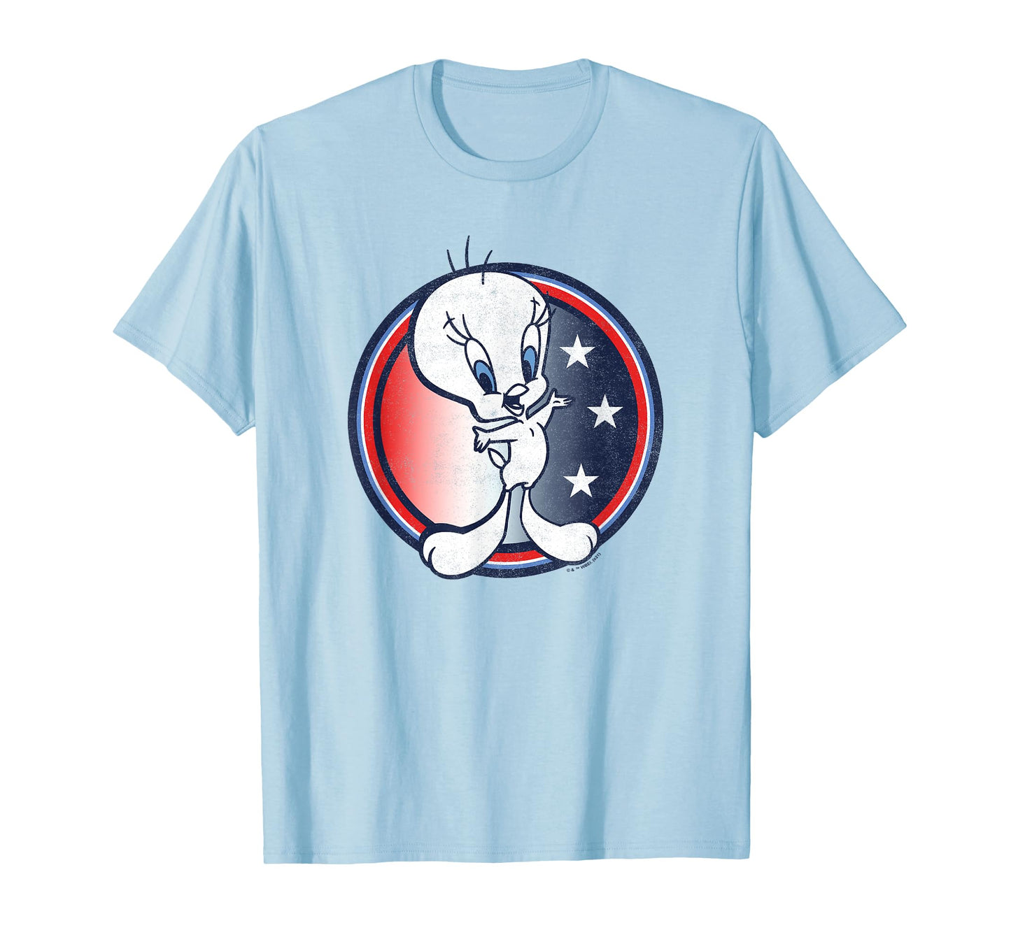 Looney Tunes Tweety Bird Fourth Of July Americana Circle T-Shirt
