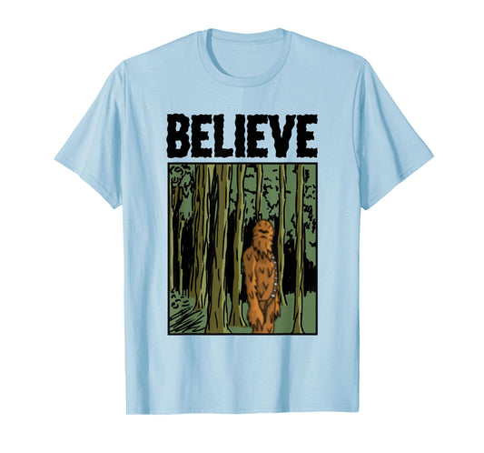 Star Wars Classic Chewbacca Pop Art Bigfoot Believe Poster T-Shirt