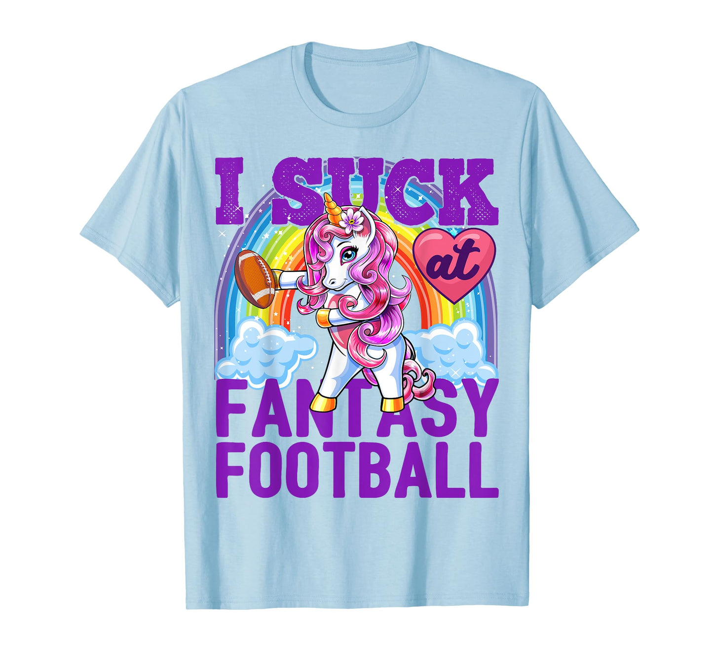 I Suck at Fantasy Football Flossing Unicorn Loser Shirt Men