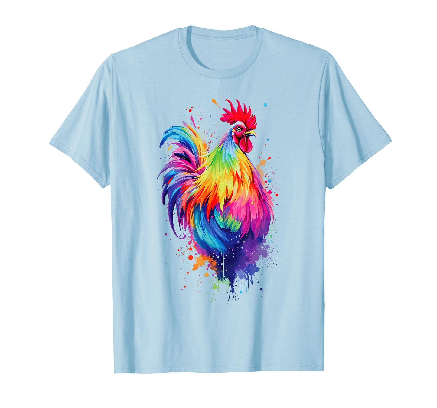 Chicken Art Graphic Women Farm Chicken Lover Funny Colorful T-Shirt