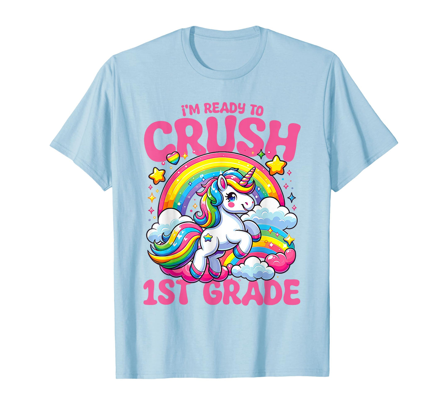 Crush 1st Grade Unicorn Girls Teacher Back to School T-Shirt