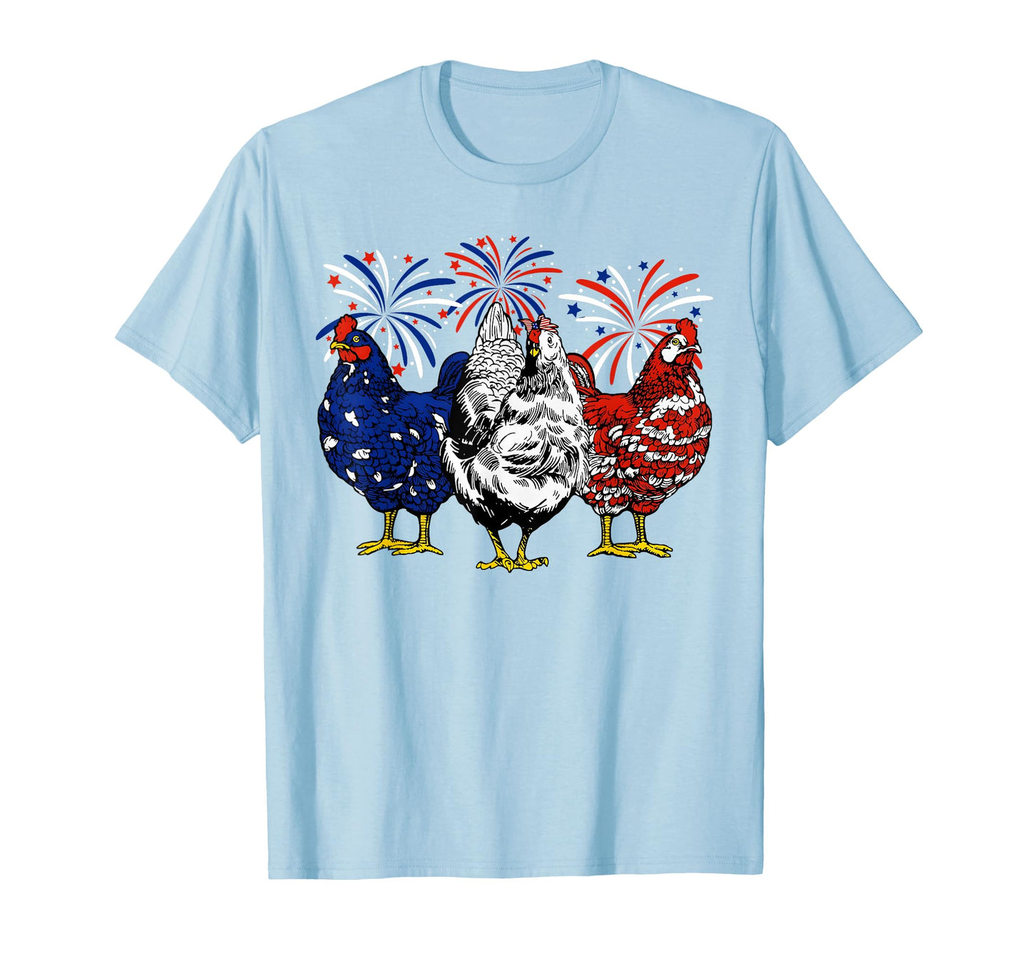 Chicken USA Flag Patriotic Chicken Lover 4th of July T-Shirt for Women Men