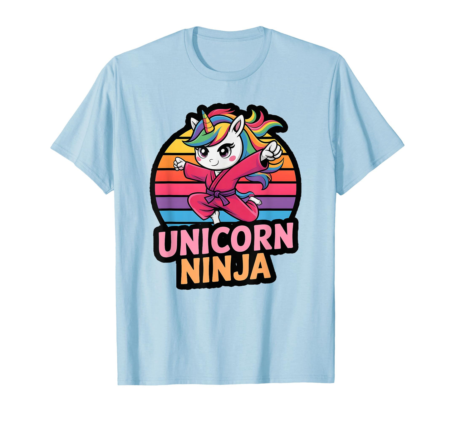Princess UNICORN NINJA Birthday Girl Girls I Like Pink Team T-Shirt