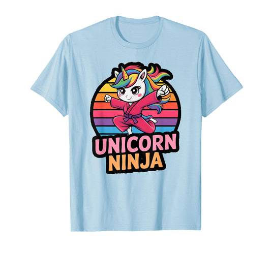 Princess UNICORN NINJA Birthday Girl Girls I Like Pink Team T-Shirt