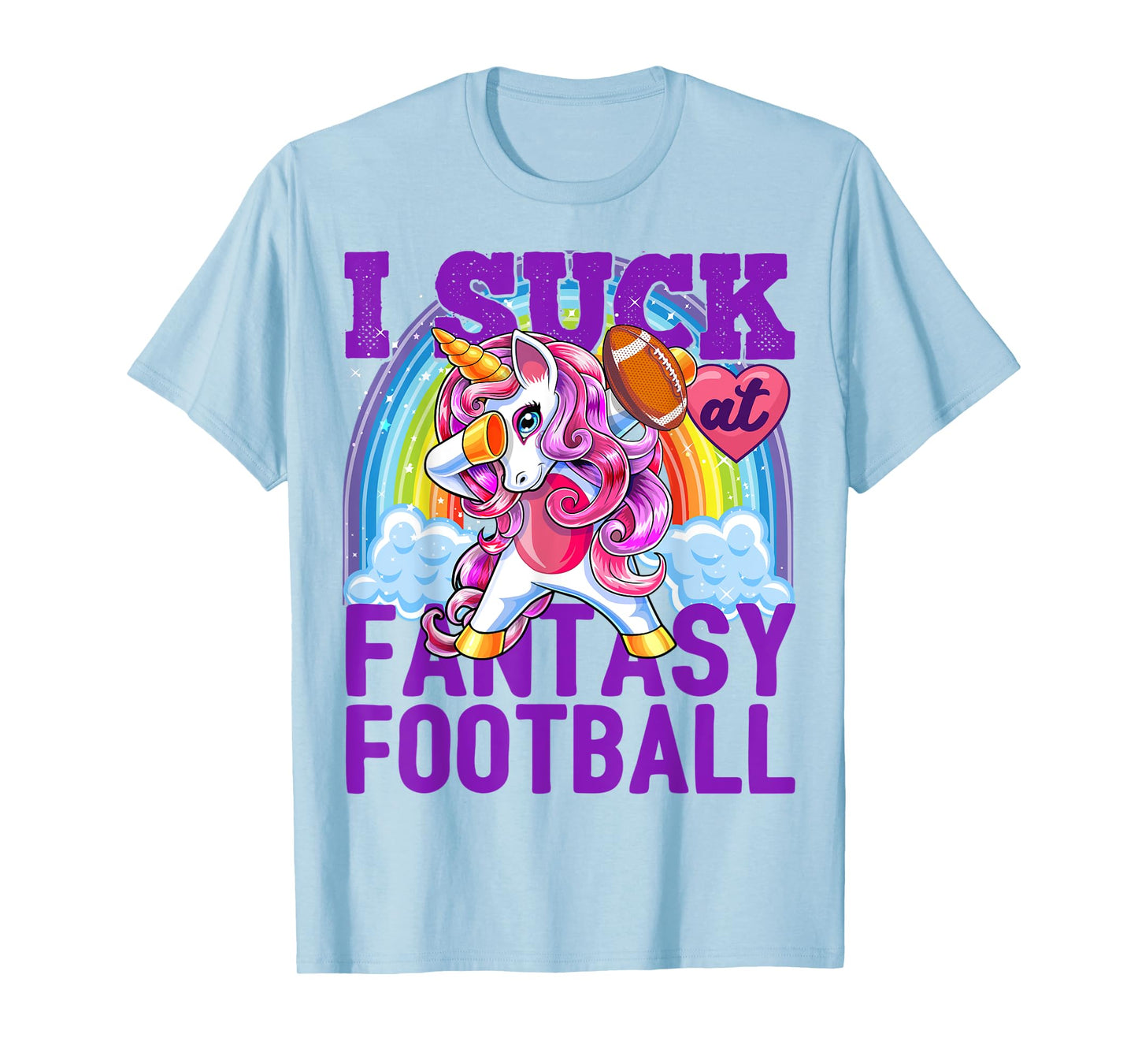 I Suck at Fantasy Football Dabbing Unicorn Loser Shirt Men