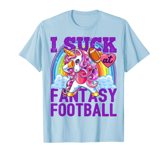 I Suck at Fantasy Football Dabbing Unicorn Loser Shirt Men